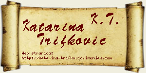 Katarina Trifković vizit kartica